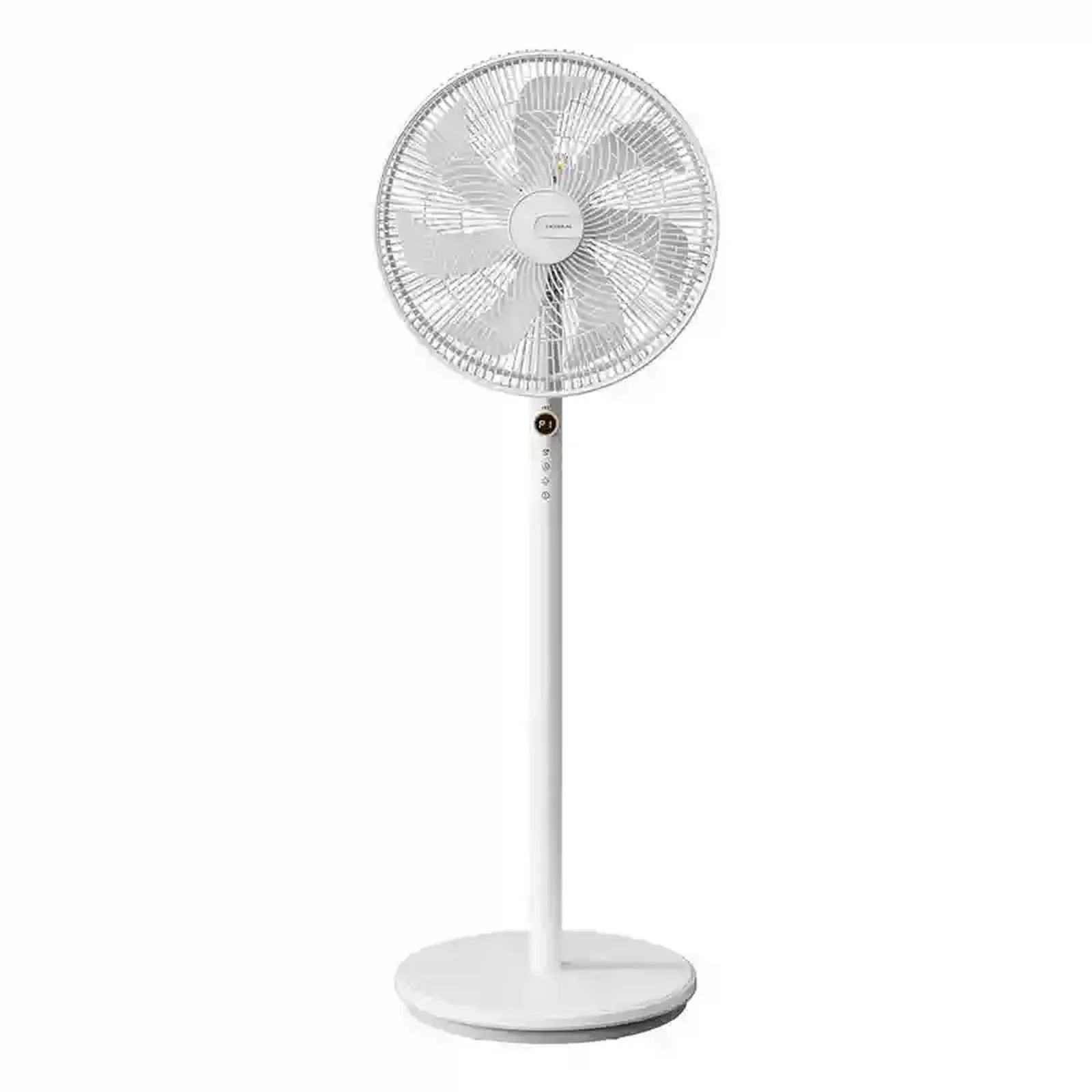 نمای کامل پنکه درما DEM-FD11W پنکه ایستاده سفید Deerma DEM-FD11W با نمایشگر دیجیتال روی پایه
