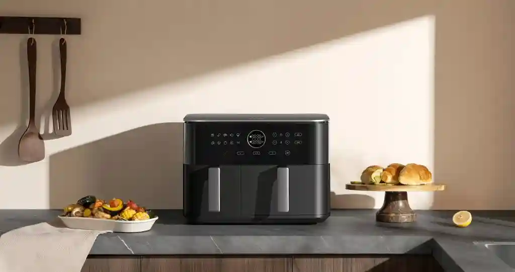 هواپز بدون روغن چند منظوره شیائومی مدل Xiaomi Dual Zone Air Fryer 10L MAF-D1001 - دارای دو ناحیه (محفظه) با ظرفیت بزرگ 10 لیت