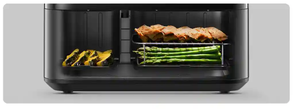 هواپز بدون روغن چند منظوره شیائومی مدل Xiaomi Dual Zone Air Fryer 10L MAF-D1001 - پخت هم‌زمان 3 غذا