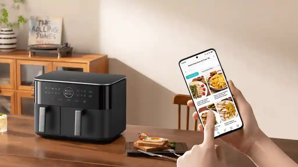 هواپز بدون روغن چند منظوره شیائومی مدل Xiaomi Dual Zone Air Fryer 10L MAF-D1001 - پخت هم‌زمان 3 غذا - نمای 7