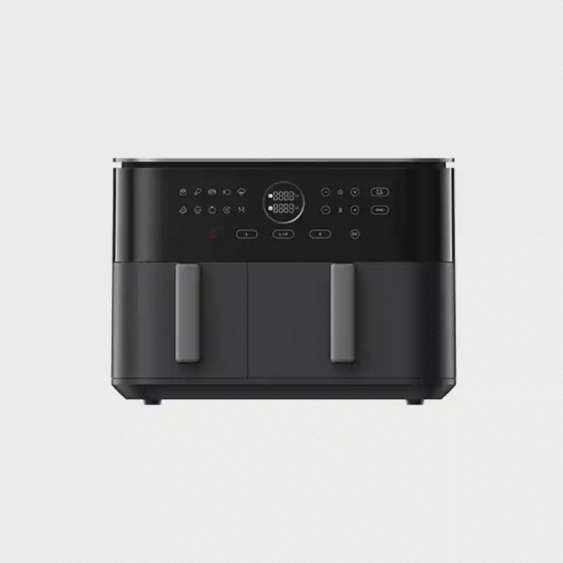 نمای کامل هواپز شیائومی MAF-D1001 ظرفیت ۱۰ لیتر هواپز دو مخزنه Xiaomi Dual Zone Air Fryer 10L MAF-D1001 مشکی