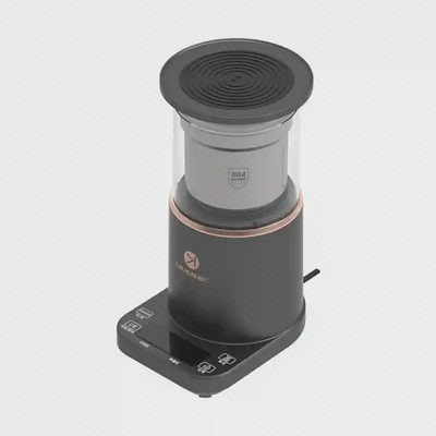 پنل تنظیم آسیاب Liven CMS-D816 زیر مخزن استیل و درپوش فشاری مشکی