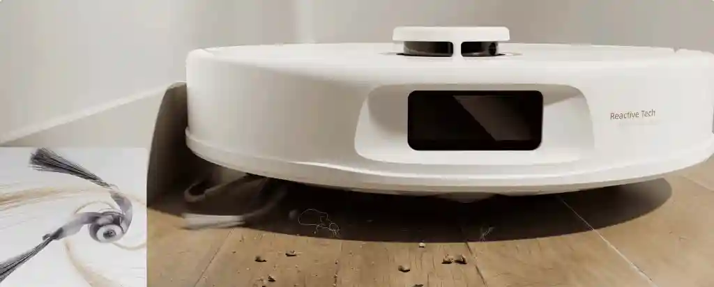 جارو رباتیک شیائومی مدل روبوراک Roborock Qrevo C - برس جانبی قوس دار با طراحی خلاقانه