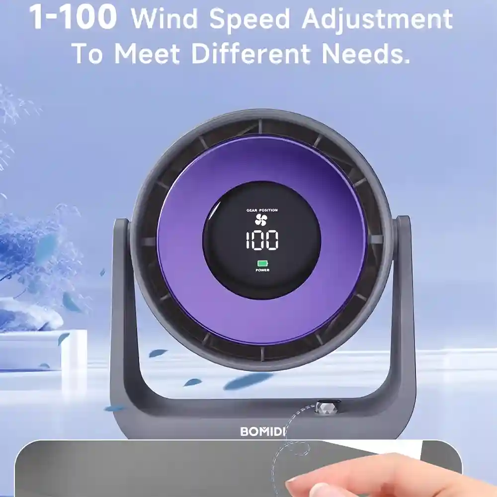 پنکه رو میزی قابل حمل شارژی شیائومی مدل Bomidi Small Desktop Fan DF02 - مشخصات فنی و قابلیتها