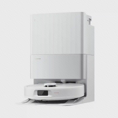 جارو رباتیک شیائومی مدل روبوراک Roborock Qrevo C؛ نمای مایل داک جارو رباتیک شیائومی مدل روبوراک Roborock Qrevo C و ایستگاه از زاویه سهرخ