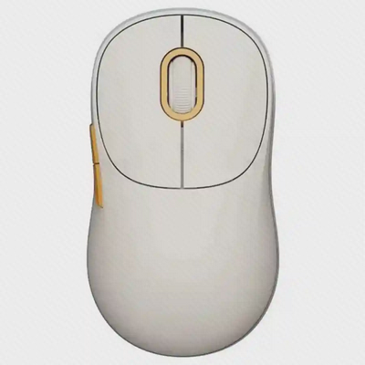 نمای بالای موس بی‌سیم سفید شیائومی Wireless Mouse 3 XMWXSB03YM