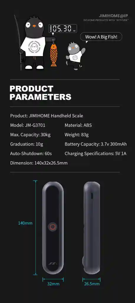 ترازو دستی شیائومی مدل jimihome JM-G3701 - تصویر توضیحات 12