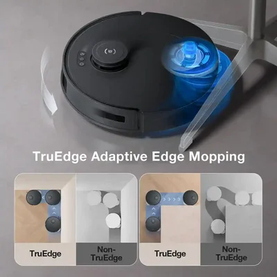 الگوی حرکت گوشهبهگوشه TruEdge در Ecovacs T30s مقایسه مسیر تیکشی TruEdge جارو Ecovacs T30s COMBO در کنجهای راستگوشه