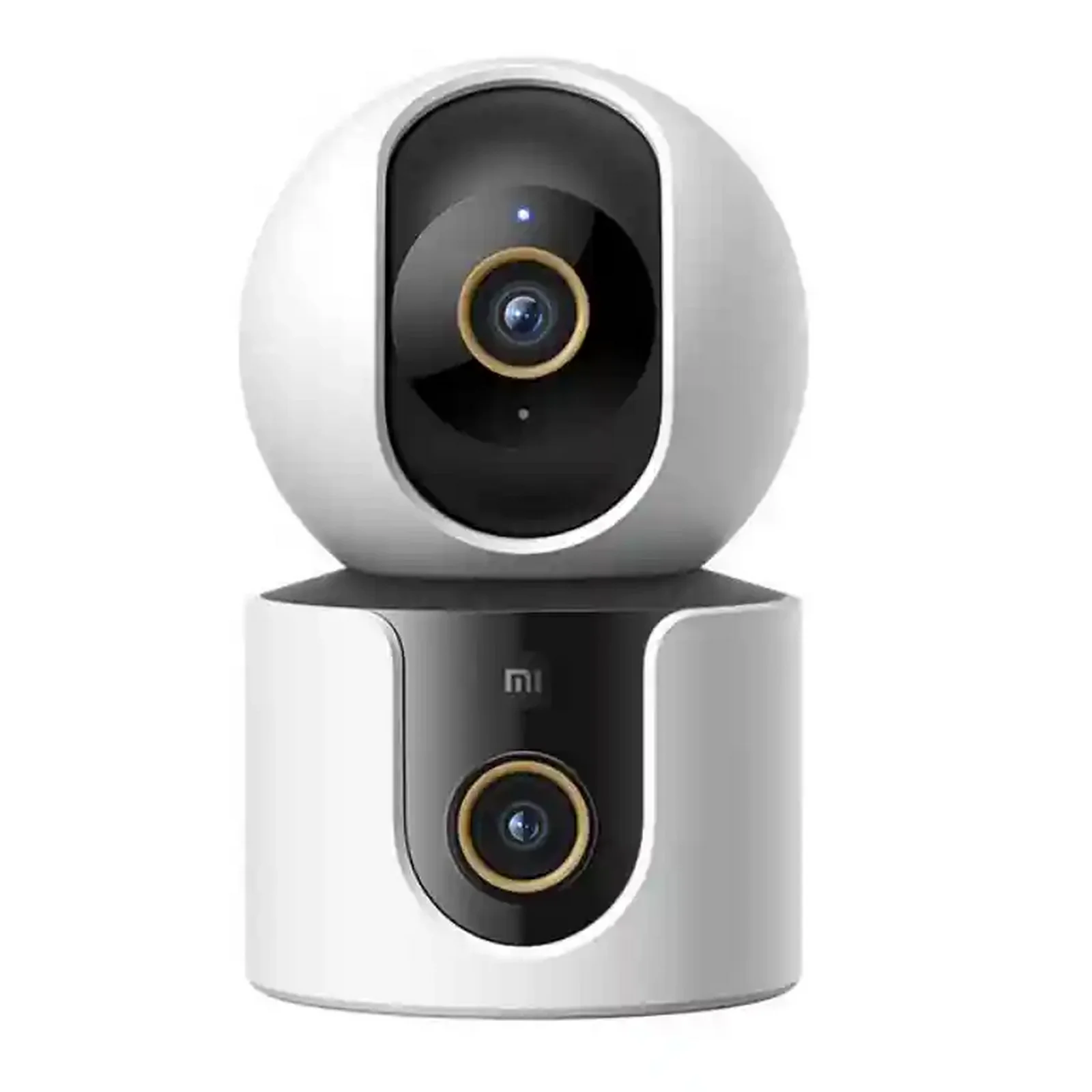 نمای روبهروی Xiaomi Smart C500 Dual دوربین نظارتی سفید Xiaomi Smart C500 Dual با دو لنز حلقهطلایی