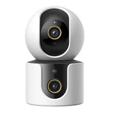 دوربین نظارتی سفید Xiaomi Smart C500 Dual با دو لنز حلقه‌طلایی