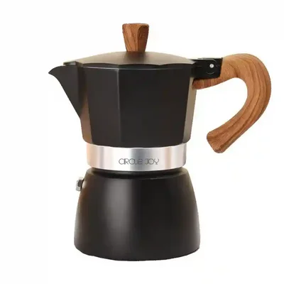 نمای اصلی موکاپاد Circle Joy CL-CF10 قهوه جوش موکاپاد Circle Joy CL-CF10 مشکی با دسته چوبی