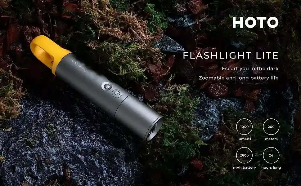 چراغ قوه شیائومی مدل HOTO Flashlight Lite QWSDT001 - چراغ قوه شارژی HOTO Flashlight Lite QWSDT001 | قدرت، دوام و طراحی هوشمند
