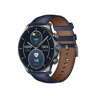 ساعت هوشمند Glorimi GX ClassicFit Limited Edition با بند چرمی سرمه ای