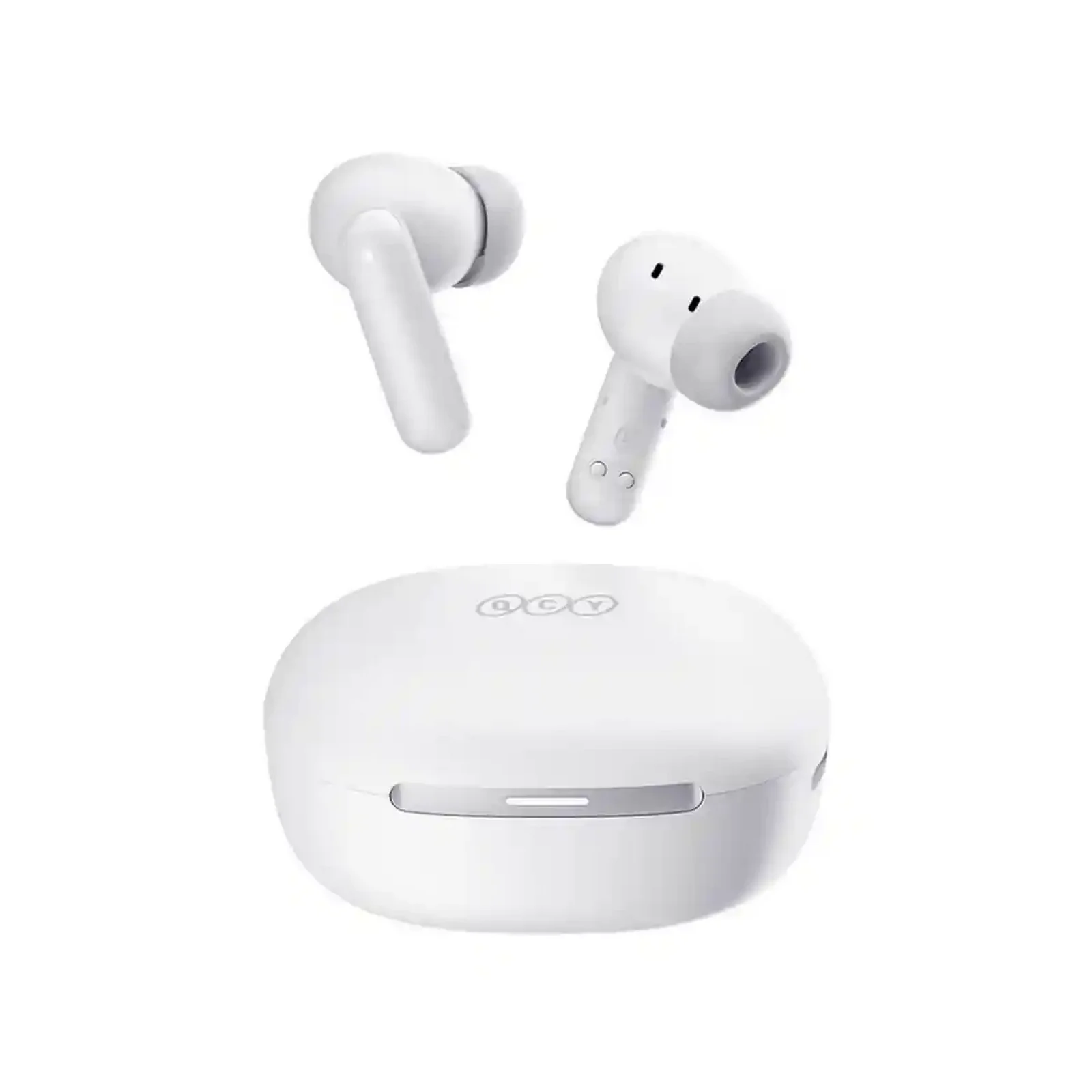 نمای اصلی QCY MeloBuds N30 سفید هندزفری بلوتوث QCY MeloBuds N30 سفید با کیس شارژ