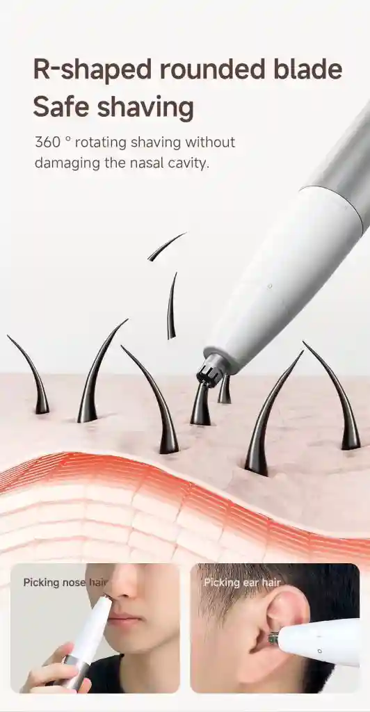 دستگاه چهار کاره اصلاح موهای زائد شیائومی مدل DOCO SA001 - تصویر توضیحات 5