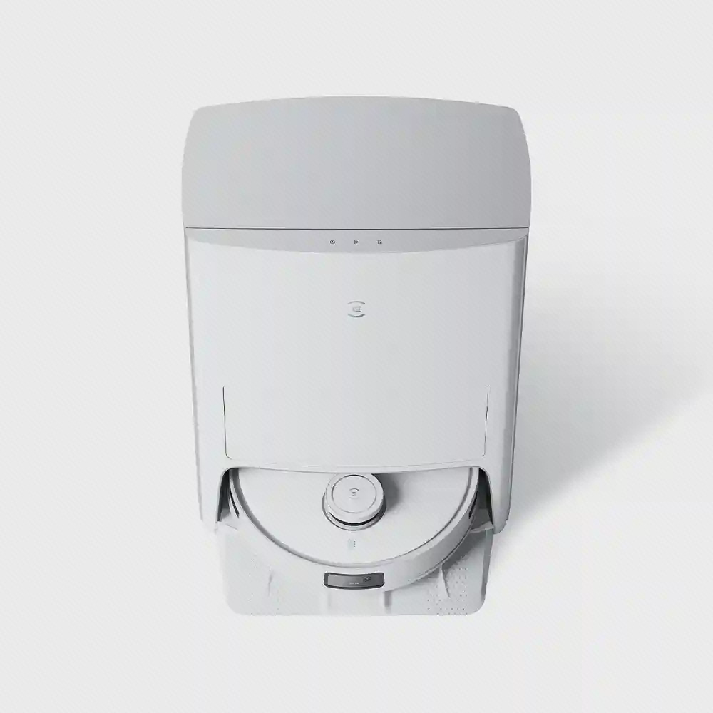 نمای روبه‌روی جارو Ecovacs X1e Omni داخل داک شارژ