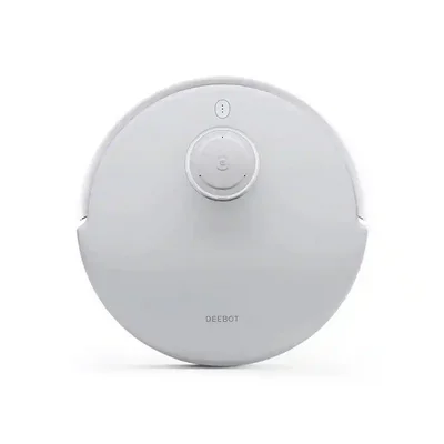 سطح بالایی DEEBOT T20 Omni با برجک لیزری نمای روبهروی جارو رباتیک Ecovacs T20 Omni سفید