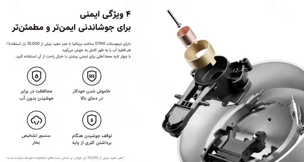کتری برقی شیائومی مدل Double Wall MJDSH07YM - تصویر توضیحات 8