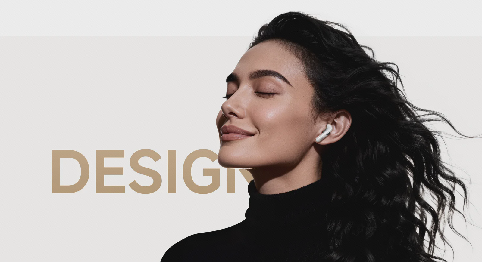 تصویر رسمی قرارگیری Xiaomi Buds 6 نیمه‌داخل‌گوشی در گوش