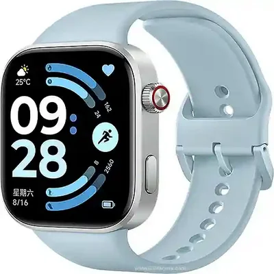 ساعت هوشمند شیائومی مدل Redmi Watch 6 نقرهای با واچفیس آبی 09:28 ساعت هوشمند شیائومی مدل Redmi Watch 6 در گالری دوم با بند آبی روشن