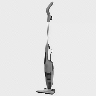 نمای اصلی جارو Deerma DX120C با دسته بلند جارو برقی عصایی Deerma DX120C سفید و خاکستری از نمای جانبی