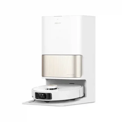 نمای اصلی جارو رباتیک Dreame L40 Ultra با داک هوشمند جارو رباتیک Dreame L40 Ultra سفید همراه ایستگاه تخلیه و شستوشو