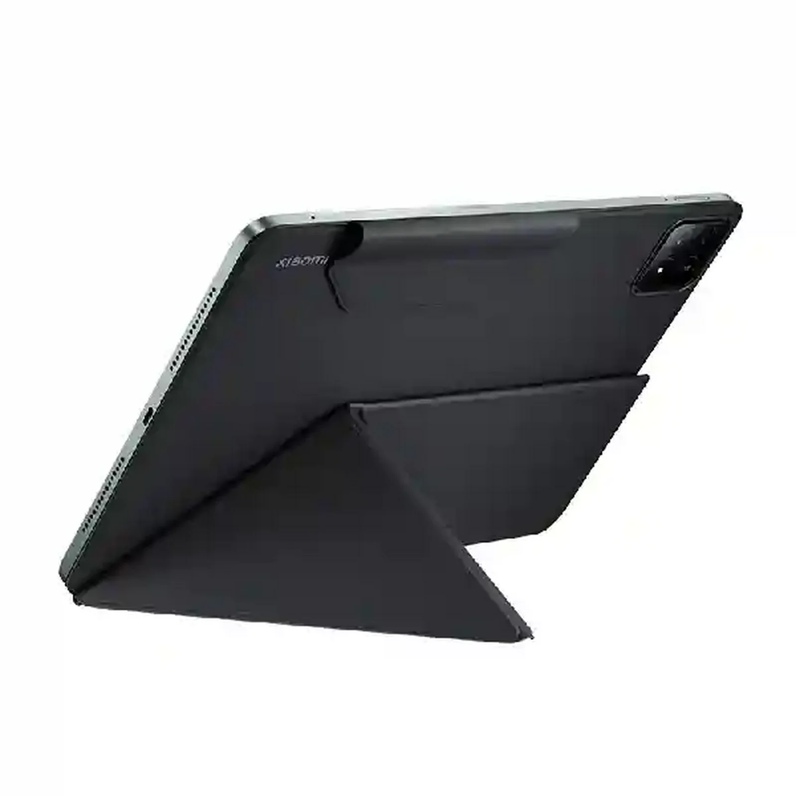 نمای اصلی کاور اورجینال شیائومی Pad 6S Pro کاور مشکی Xiaomi Pad 6S Pro روی تبلت در حالت استند