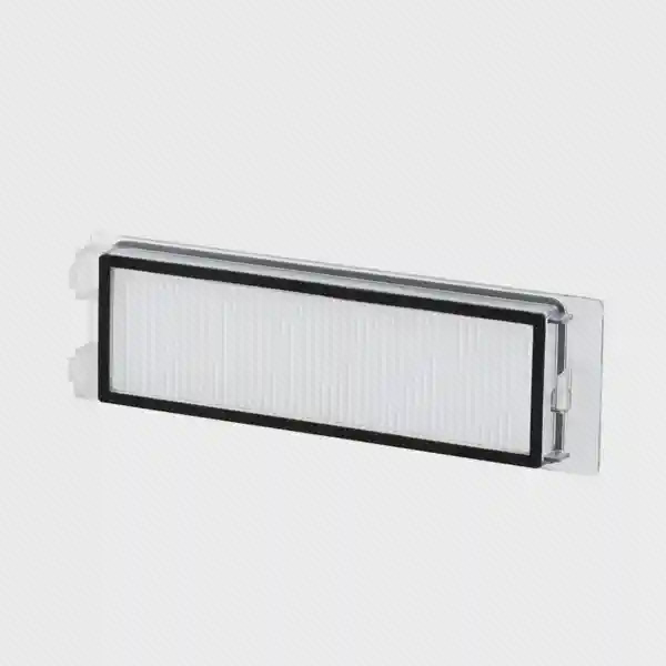 فیلتر مستطیلی سفید Roborock Q Revo S با قاب شفاف و نوار آب‌بندی مشکی