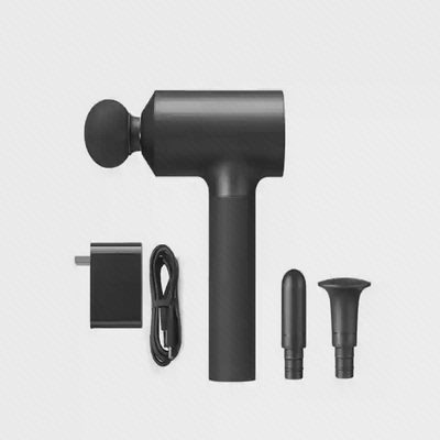 لوازم همراه ماساژور Xiaomi Mijia MJJMQ01-ZJ محتویات بسته ماساژور تفنگی شیائومی Mijia MJJMQ01-ZJ با شارژر