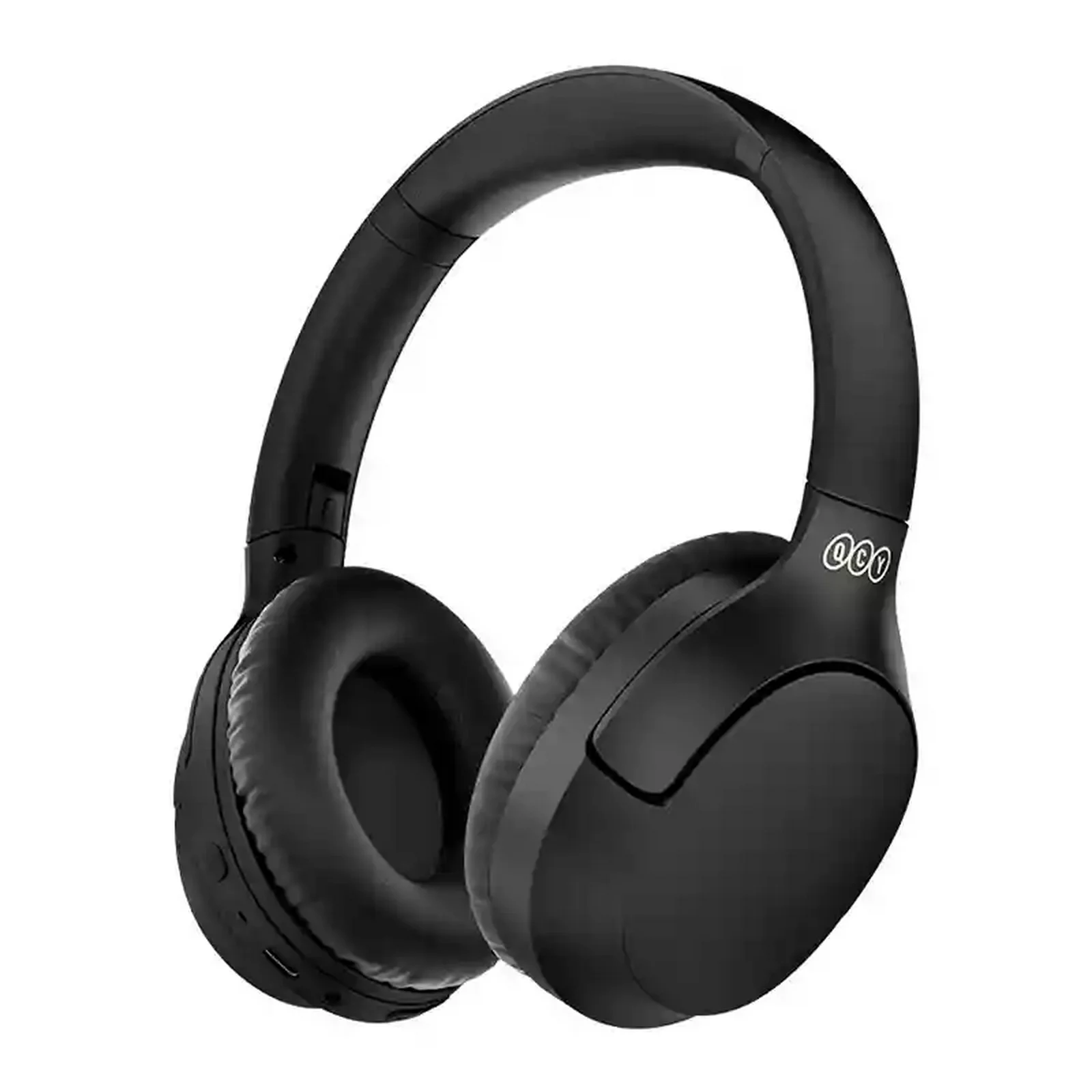 نمای اصلی هدفون بیسیم QCY H2 Pro مشکی هدفون دورگوشی مشکی QCY H2 Pro با هدبند پهن و کاپهای گرد