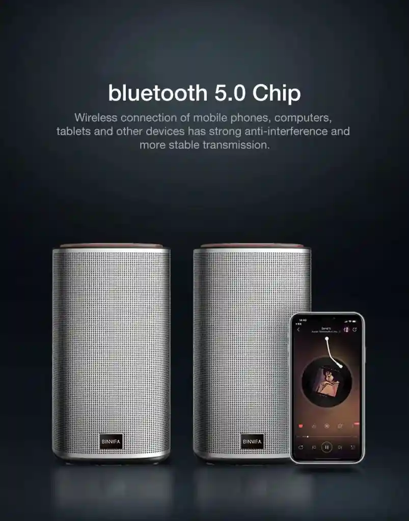 اسپیکر بلوتوث شیائومی BINNIFA Play 2D Bluetooth 5.0 Stereo Speaker - تصویر توضیحات 4
