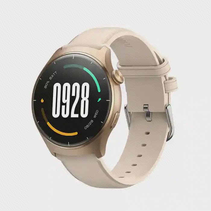 نمای سهرخ Mibro Watch Lite 3 رنگ طلایی ساعت هوشمند Mibro Watch Lite 3 طلایی با بند کرم