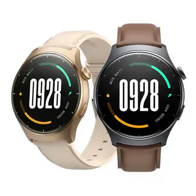 دو رنگ ساعت Mibro Watch Lite 3 با بند کرم و قهوه‌ای