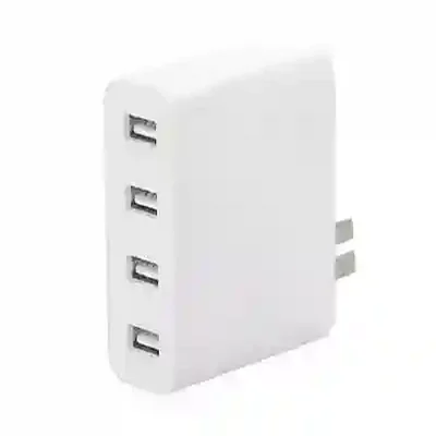 نمای چهار خروجی آداپتور Xiaomi CDQ01ZM آداپتور چهار پورت USB شیائومی CDQ01ZM سفید