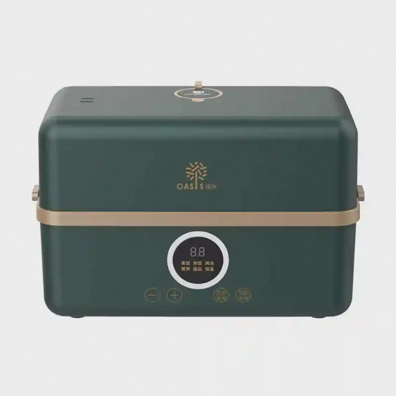 نمای اصلی لانچ باکس برقی LIVEN G20 ظرف غذای هوشمند شیائومی LIVEN Lunch Box G20 سبز