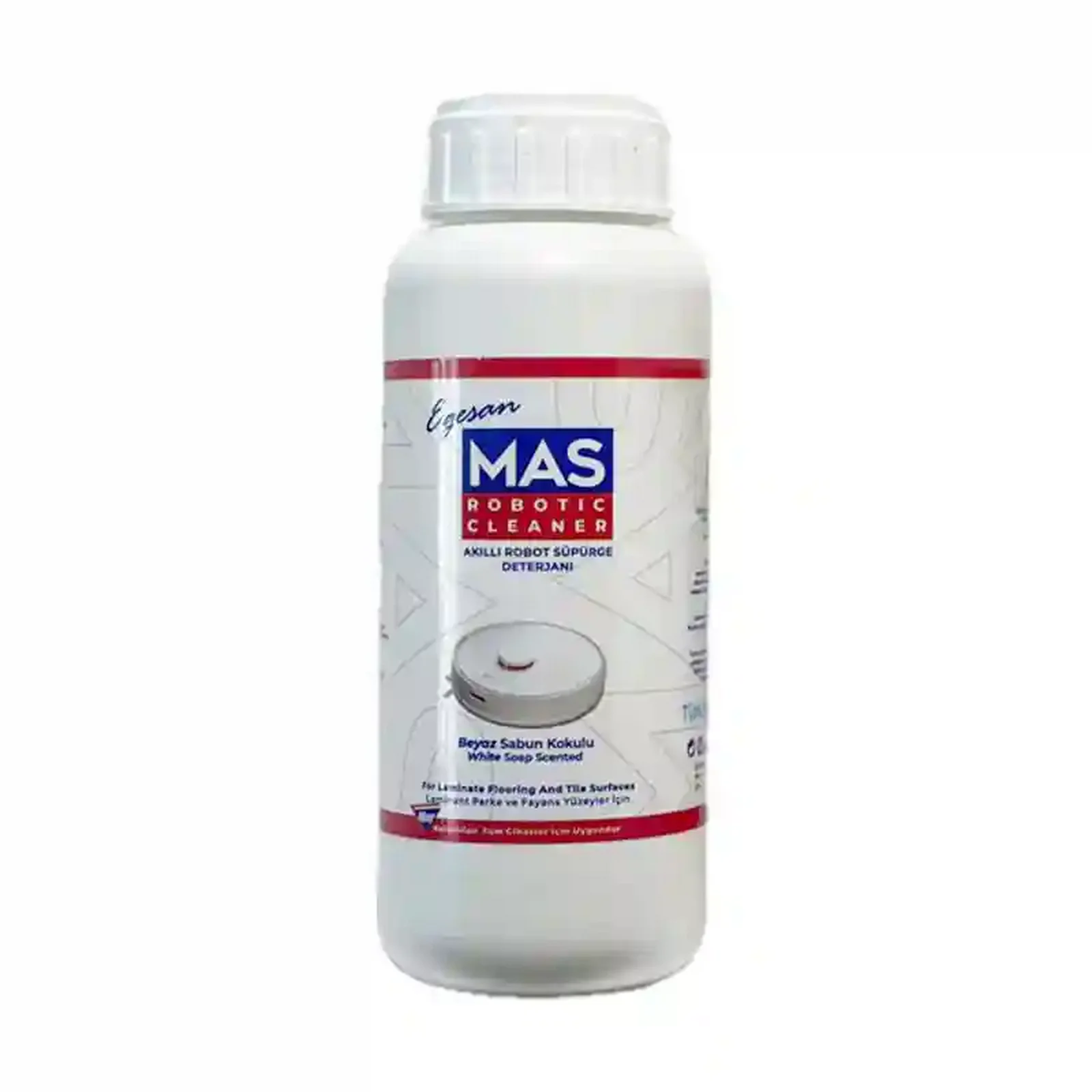 بطری شوینده رباتیک MAS با رایحه صابون سفید محلول شوینده جارو رباتیک Mas حجم 500 میلی لیتر