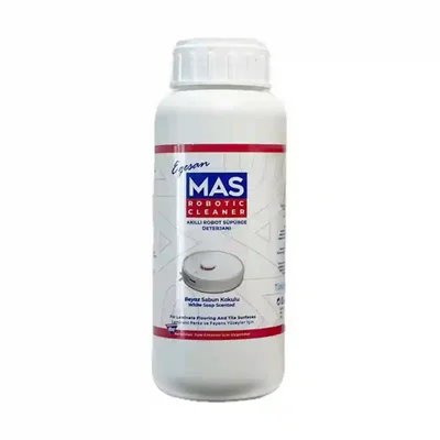 بطری شوینده رباتیک MAS با رایحه صابون سفید محلول شوینده جارو رباتیک Mas حجم 500 میلی لیتر