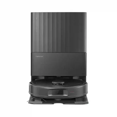 ایستگاه شارژ و شستشوی جارو رباتیک Qrevo S نمای روبهروی داک Roborock Qrevo S مشکی