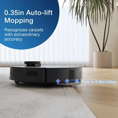قابلیت Auto-lift Mopping اکووکس T30s Pro برای تشخیص فرش بالا رفتن پد تی Ecovacs T30s Pro روی فرش