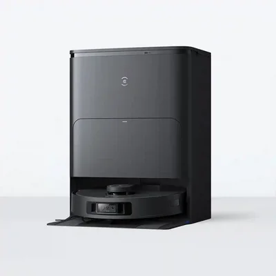 نمای اصلی اکووکس T30s Pro با ایستگاه همهکاره مشکی جارو رباتیک Ecovacs T30s Pro مشکی داخل داک OMNI