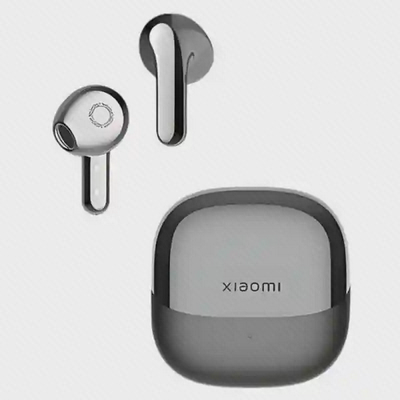 نسخه تیره شیائومی بادز 5 با ایربادهای براق هندزفری Xiaomi Buds 5 خاکستری مشکی با کیس شارژ
