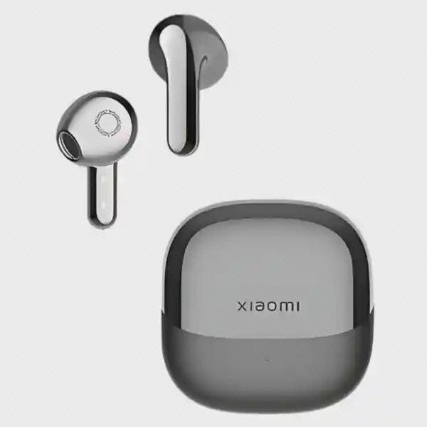 نسخه تیره شیائومی بادز 5 با ایربادهای براق هندزفری Xiaomi Buds 5 خاکستری مشکی با کیس شارژ
