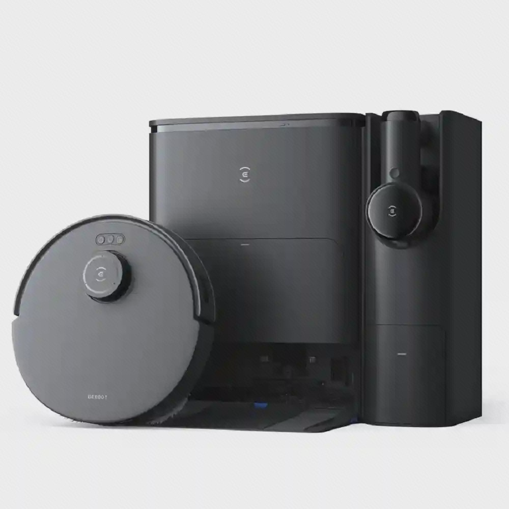 جارو رباتیک Ecovacs T30s COMBO Complete کنار داک مشکی