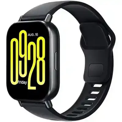 نمای ردمی واچ 5 اکتیو مشکی با نمایشگر عددی زرد ساعت هوشمند Redmi Watch 5 Active گلوبال مشکی