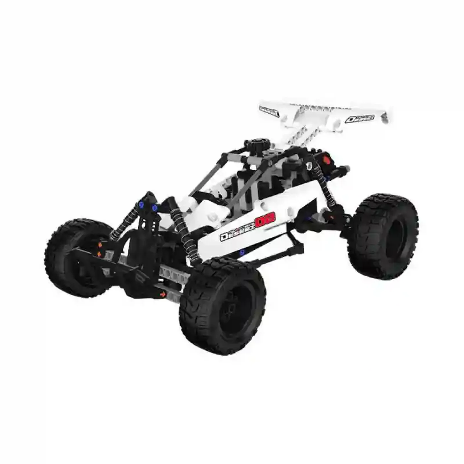 نمای کامل خودروی ساختنی صحرایی شیائومی SMSC01IQI ماشین ساختنی Xiaomi Desert Racing Car SMSC01IQI سفید و مشکی