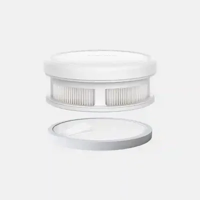 فیلتر جارو شارژی شیائومی G20 Lite با مجموعه فیلتر استوانهای سفید فیلتر جارو شارژی شیائومی G20 Lite با درپوش جداشده روی زمینه روشن