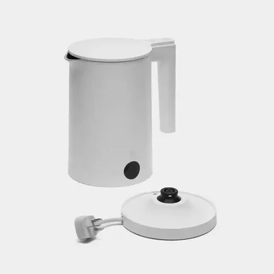 کتری برقی شیائومی Mijia 2 MJHWSH03YM؛ نمای اجزای پایه برق کتری برقی شیائومی Mijia 2 MJHWSH03YM جدا از پایه سیمدار و رابط مرکزی
