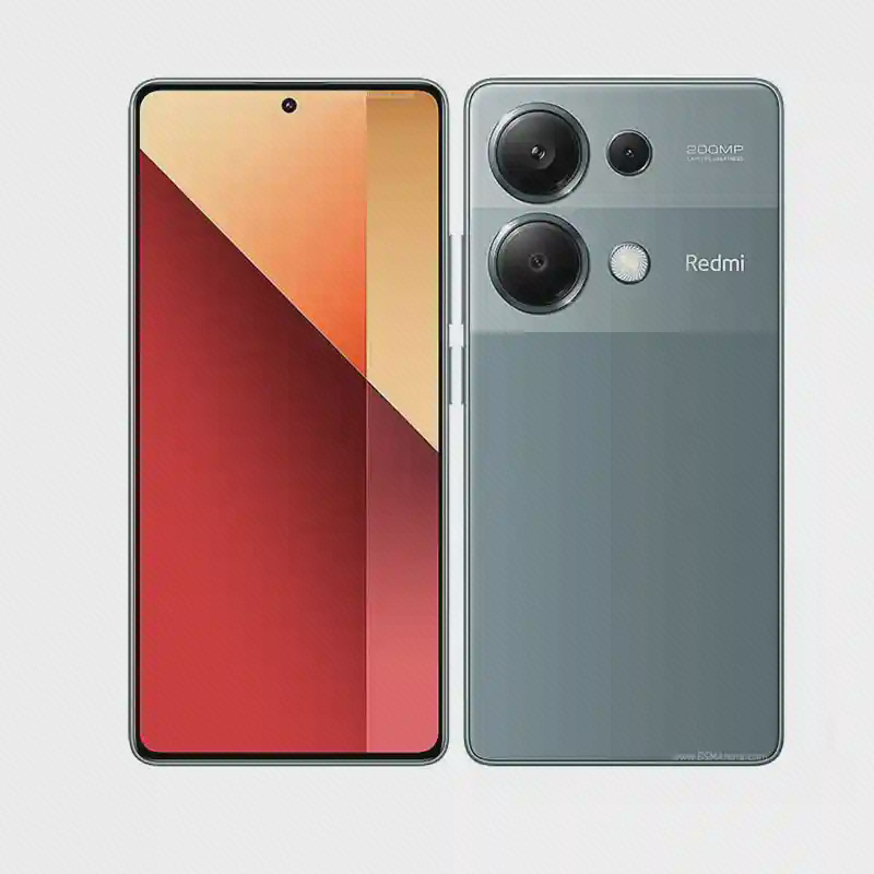 نمای اصلی شیائومی Redmi Note 13 Pro 4G ظرفیت ۵۱۲ گیگ گوشی Redmi Note 13 Pro 4G سبز از نمای جلو و پشت