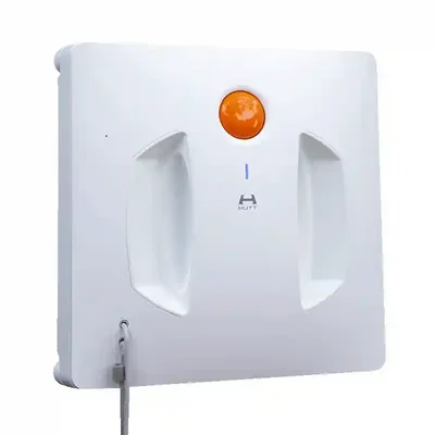 نمای اصلی ربات شیشه پاککن Hutt W600 ربات شیشهشوی سفید Hutt W600 متصل به کابل ایمنی