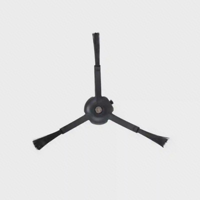 نمای زیر برس جانبی Roborock S8 MaxV Ultra برس کناری سهشاخه مشکی Roborock S8 MaxV Ultra با پیچ مرکزی